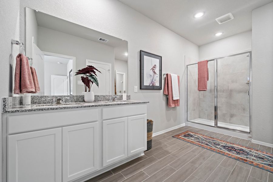 Representative furnished interior of a home built from the Brazos by Century Communities in Caney Mills, Conroe (Image 8).