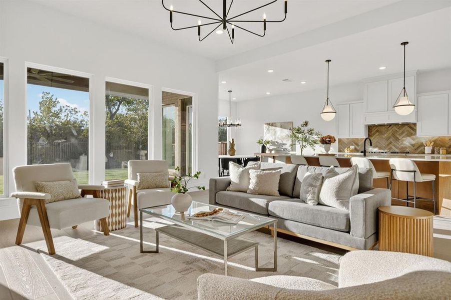Furnished interior view inside a new home in The Grove, Fort Worth (Image 12).