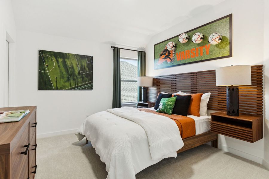 Bedroom in the Winters home plan by Trophy Signature Homes