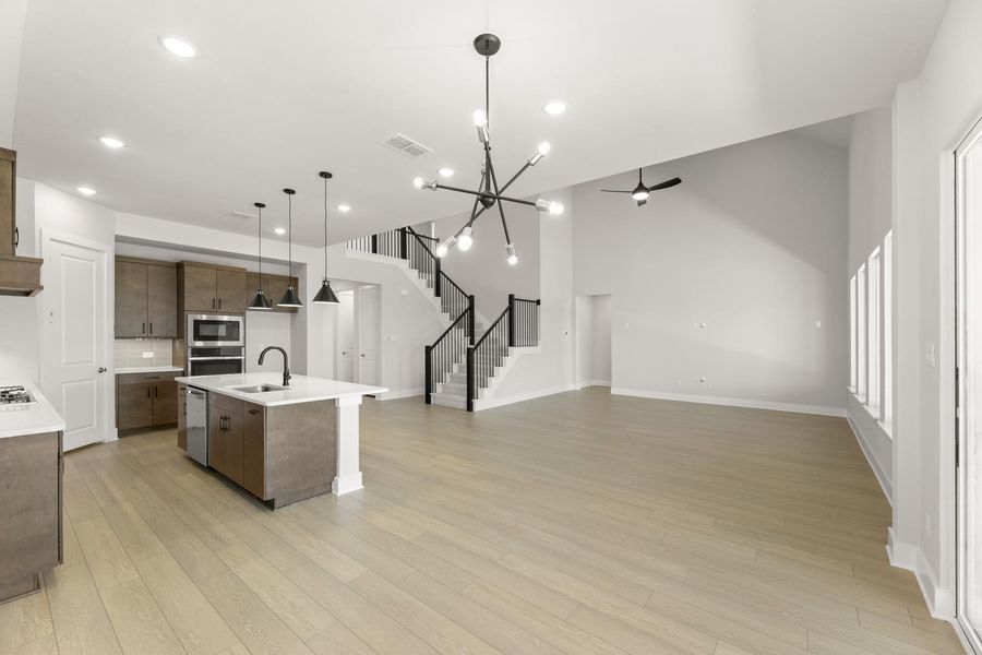 Furnished interior view inside a new home in Union Park, Little Elm (Image 6). Furnished interior view inside a new home in Union Park, Little Elm (Image 6).