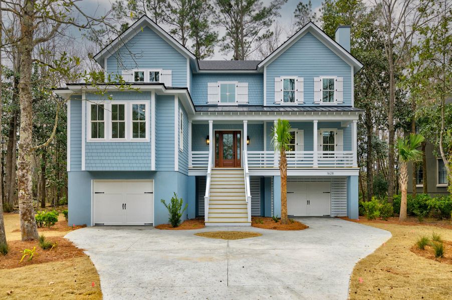 Front exterior of a new home in , Johns Island, SC, highlighting curb appeal (Image 28). Front exterior of a new home in , Johns Island, SC, highlighting curb appeal (Image 28).