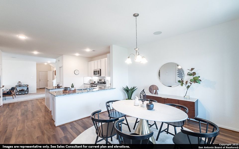 Furnished interior view inside a new home in Willow View, Converse (Image 2).