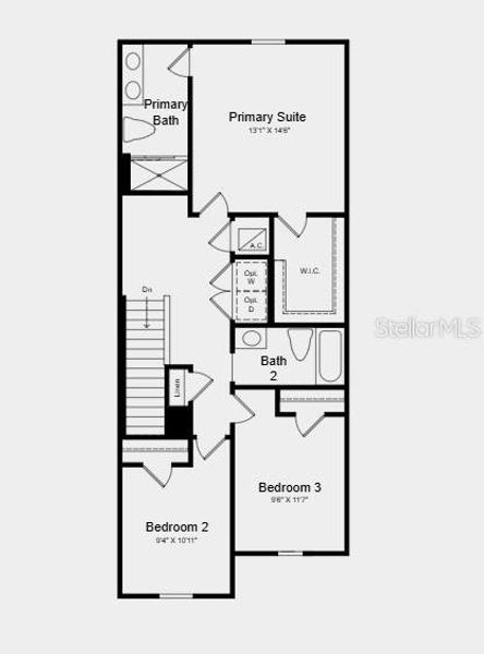 2D floor plan layout of this home in Waterstone, Groveland, FL (Image 4).