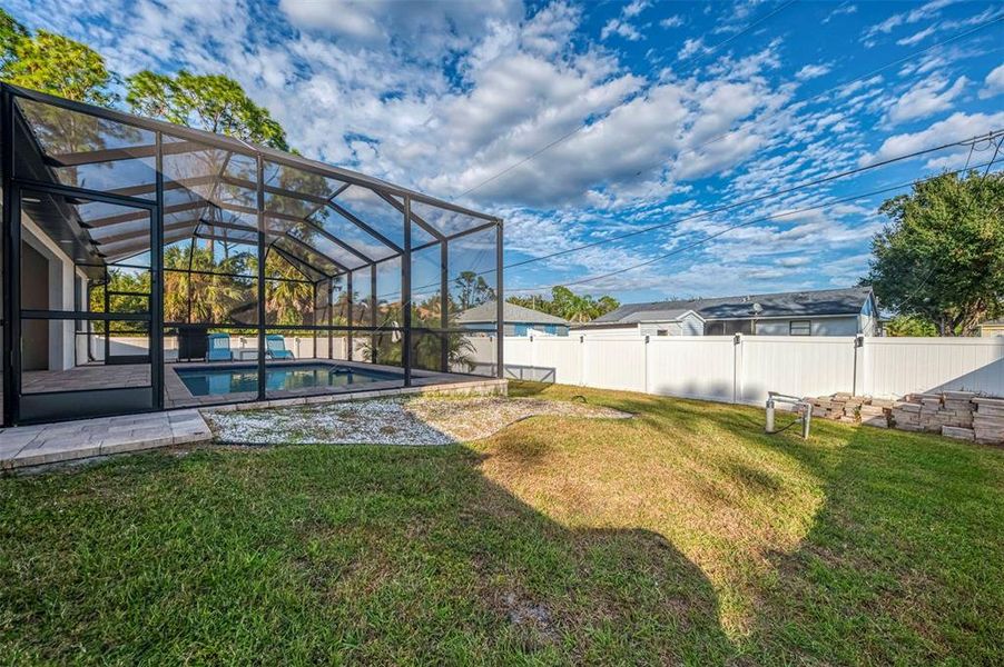 Exterior details and patio area of a home in , North Port (Image 28).
