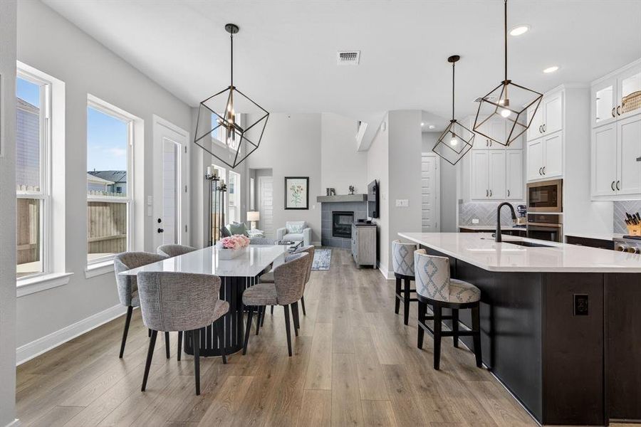 Furnished interior view inside a new home in The Retreat at Harvest, Argyle (Image 8).