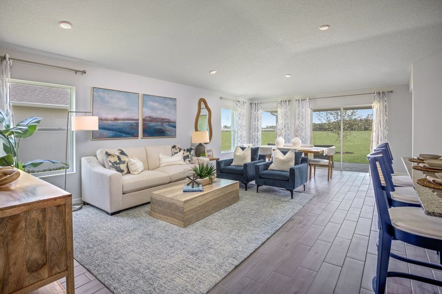 Representative furnished interior of a home built from the 1662 Modeled by KB Home in Canoe Creek Reserve II, St. Cloud (Image 4). Representative furnished interior of a home built from the 1662 Modeled by KB Home in Canoe Creek Reserve II, St. Cloud (Image 4).