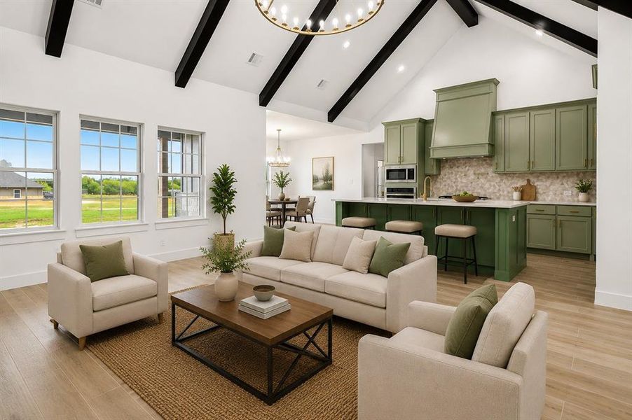 Furnished interior view inside a new home in , Godley (Image 5). Furnished interior view inside a new home in , Godley (Image 5).