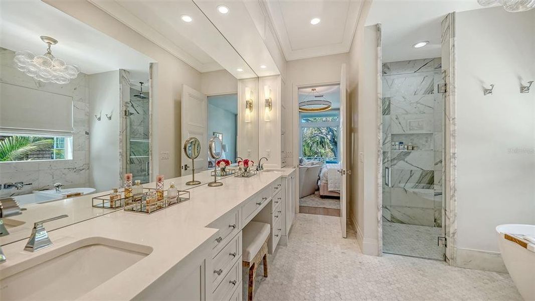 Furnished interior view inside a new home in , Sarasota (Image 32).