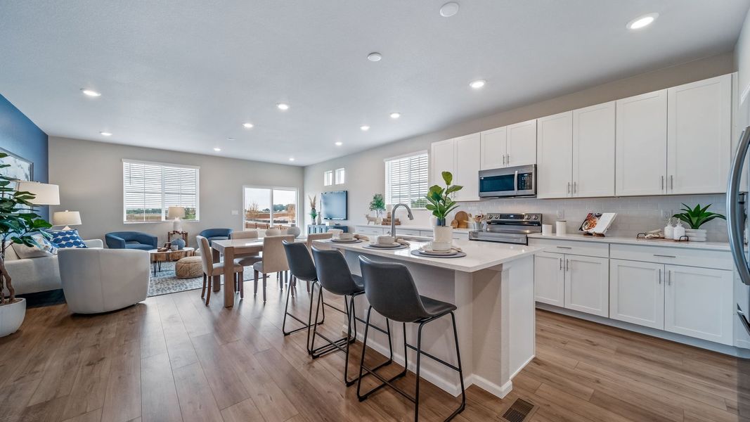 Furnished interior view inside a new home in Thompson River Ranch, Johnstown (Image 6).