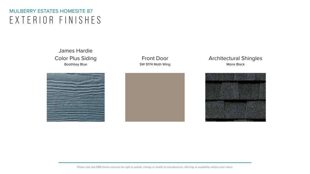 Sample of building materials used in homes in Mulberry Estates, Simpsonville (Image 32). Sample of building materials used in homes in Mulberry Estates, Simpsonville (Image 32).