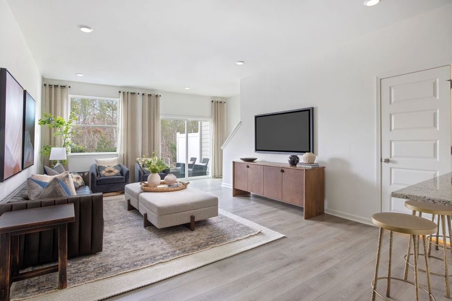 Representative furnished interior of a home built from the 1155 by KB Home in Richland Reserve, Raleigh (Image 3).