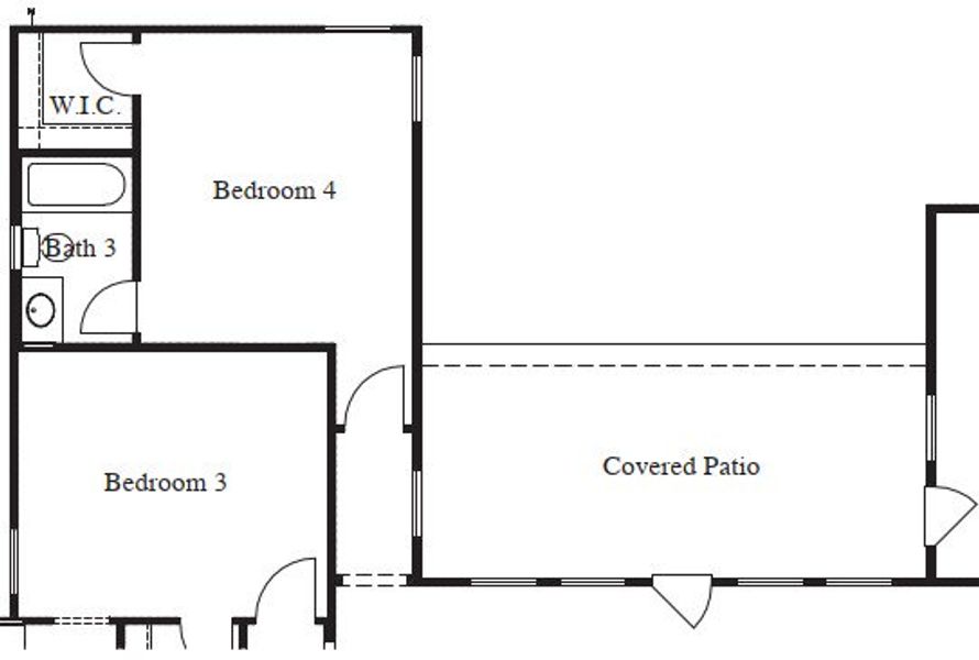 2D floor plan layout for the 3245 by Texas Homes in Legend Park, Castroville, TX (Image 4).