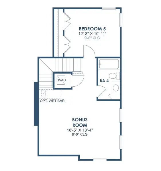 2D floor plan layout for the Biscayne II by Homes by WestBay in Hawkstone, Lithia, FL (Image 4).