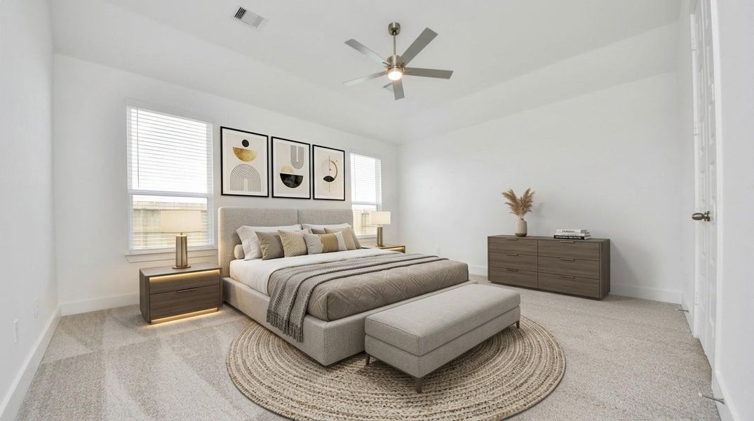 Virtually Staged - Primary Bedroom.