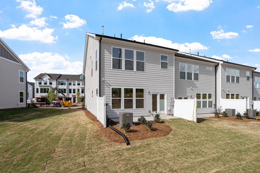 Exterior details and patio area of a home in Sweetbrier, Durham (Image 4).