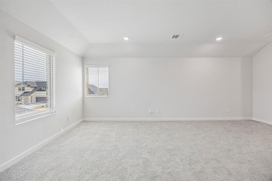 Game Room in the Stanley II home plan by Trophy Signature Homes – REPRESENTATIVE PHOTO