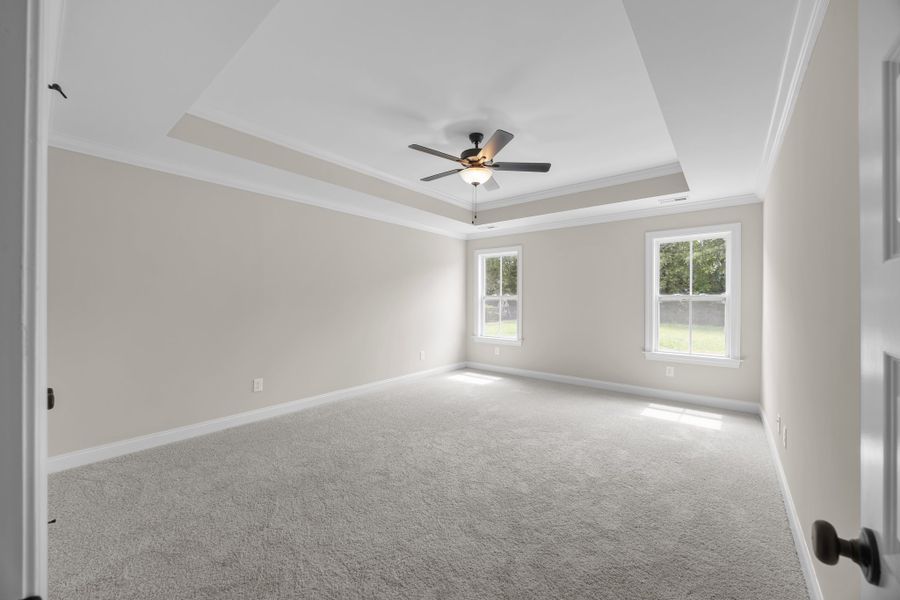 Representative unfurnished interior of a home built from the Albemarle by Bill Clark Homes in Kennedy's Crossing, Grimesland (Image 34). Representative unfurnished interior of a home built from the Albemarle by Bill Clark Homes in Kennedy's Crossing, Grimesland (Image 34).