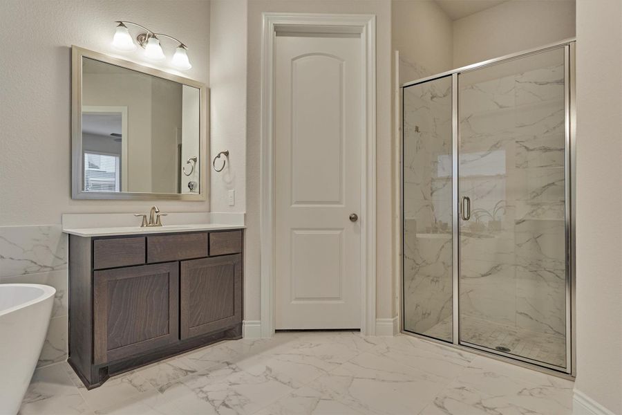 Furnished interior view inside a new home in Audubon 60', Magnolia (Image 9).