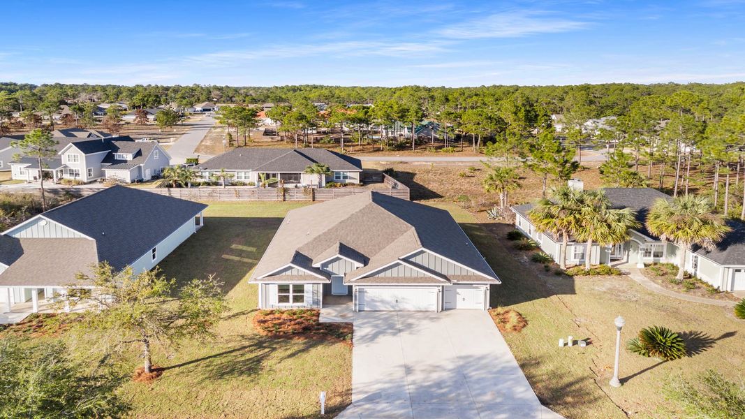 Representative exterior photo of a completed home built from the The Destin by D.R. Horton in Pine Creek and Heron Walk, Port St. Joe, FL (Image 3).