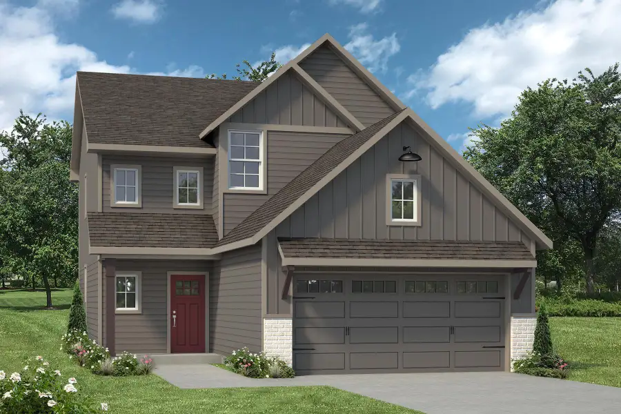 Front exterior of a new home in , Brenham, TX, highlighting curb appeal (Image 1). Front exterior of a new home in , Brenham, TX, highlighting curb appeal (Image 1).