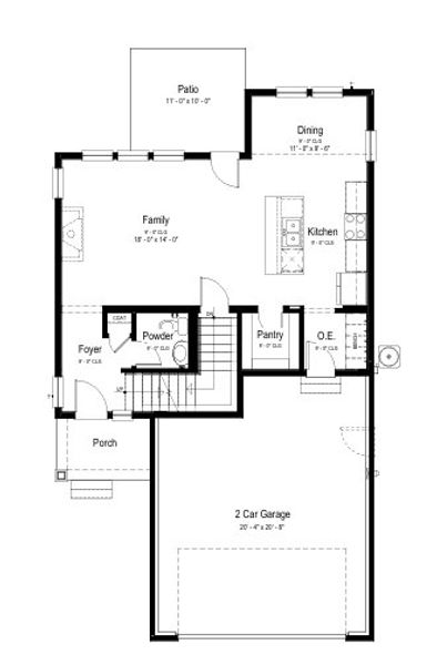 2D floor plan layout for the Starling by View Homes in Murata Farms, Fort Lupton, CO (Image 3).