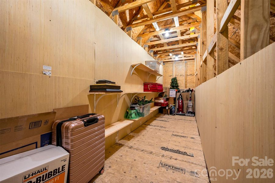 Walk in attic for additional storage Walk in attic for additional storage