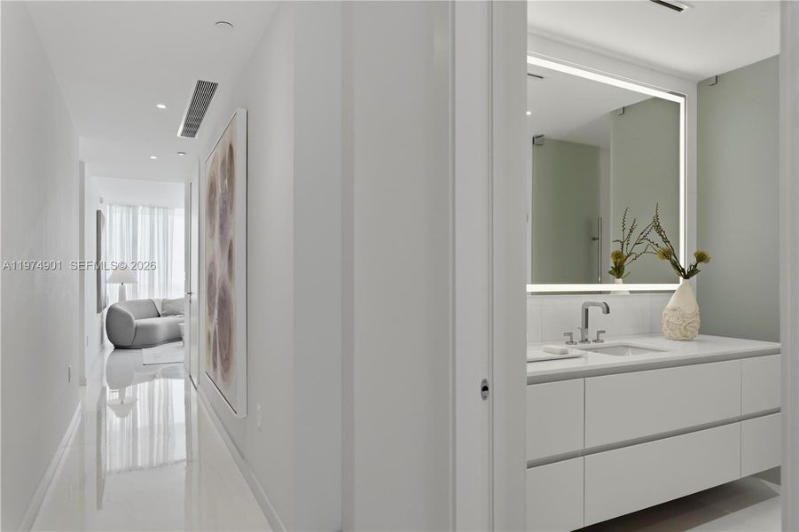 Furnished interior view inside a new home in , Miami (Image 10).