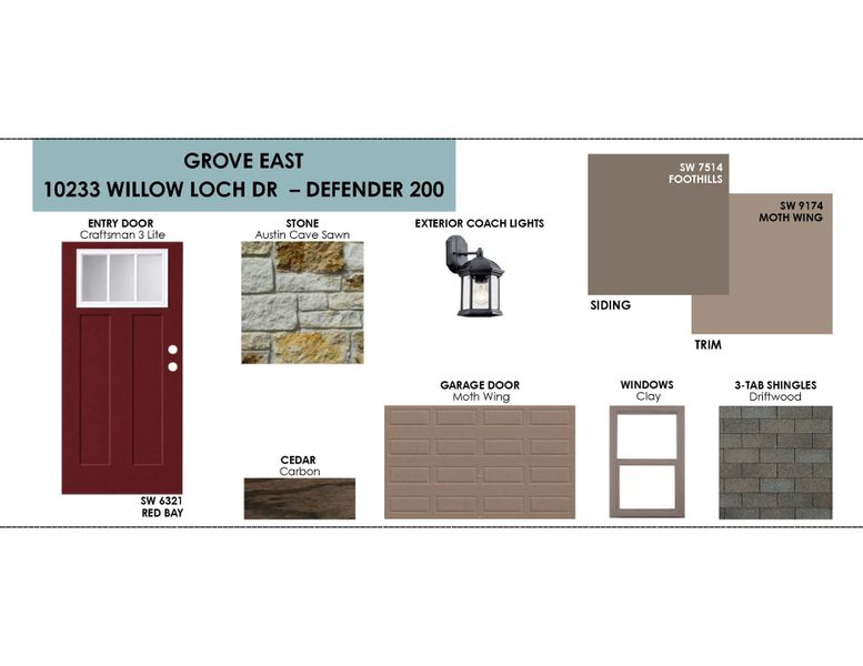 Sample of building materials used in homes in Grove East, Nolanville (Image 3). Sample of building materials used in homes in Grove East, Nolanville (Image 3).