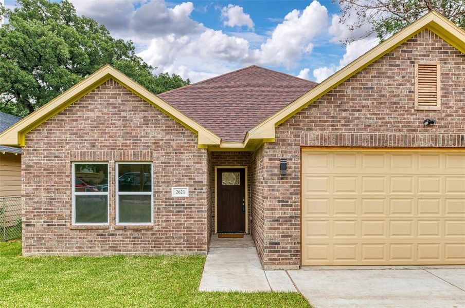 New Construction Fort Worth Home with open floor plan and no HOA for easy living.