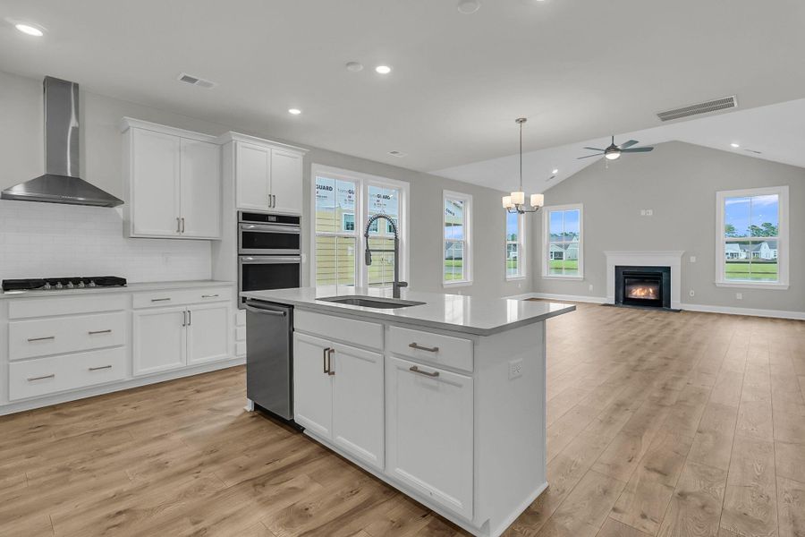 Furnished interior view inside a new home in Tidewater at Lakes of Cane Bay, Summerville (Image 10).