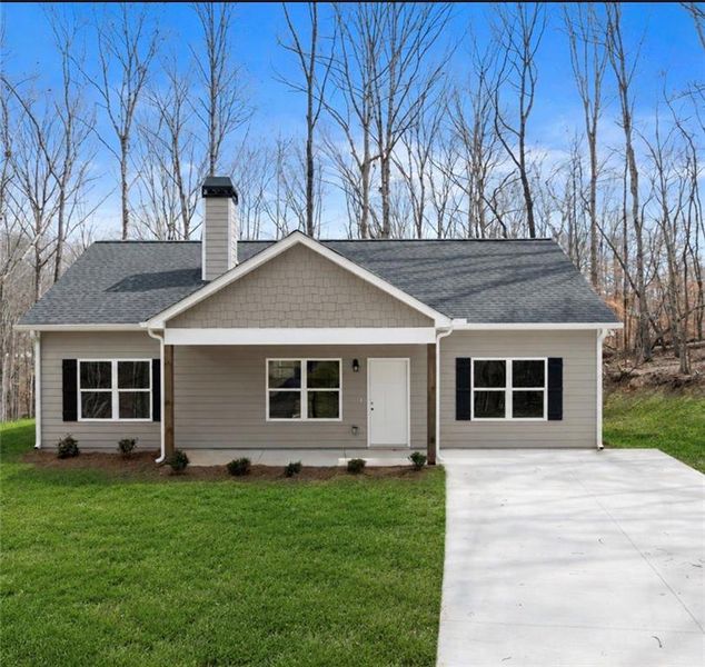 Front exterior of a new home in , Cleveland, GA, highlighting curb appeal (Image 16). Front exterior of a new home in , Cleveland, GA, highlighting curb appeal (Image 16).