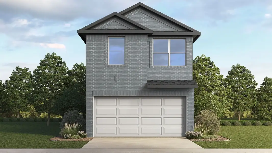 Front exterior of a new home in Lexington Village, Missouri City, TX, highlighting curb appeal (Image 1). Front exterior of a new home in Lexington Village, Missouri City, TX, highlighting curb appeal (Image 1).
