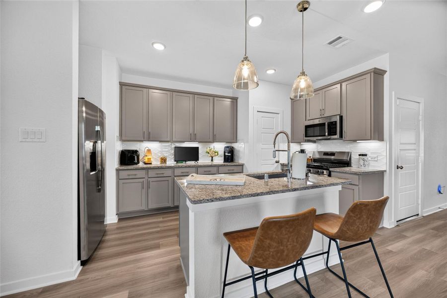 Kitchen with island