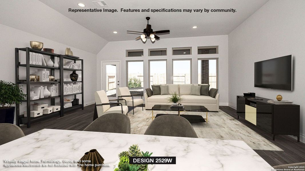 Furnished interior view inside a new home in Meadows Of Mill Creek 50', Seguin (Image 9). Furnished interior view inside a new home in Meadows Of Mill Creek 50', Seguin (Image 9).