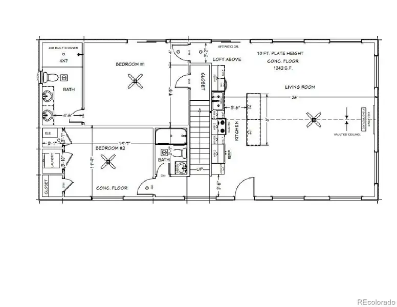 2D floor plan layout of this home in , Fairplay, CO (Image 3). 2D floor plan layout of this home in , Fairplay, CO (Image 3).