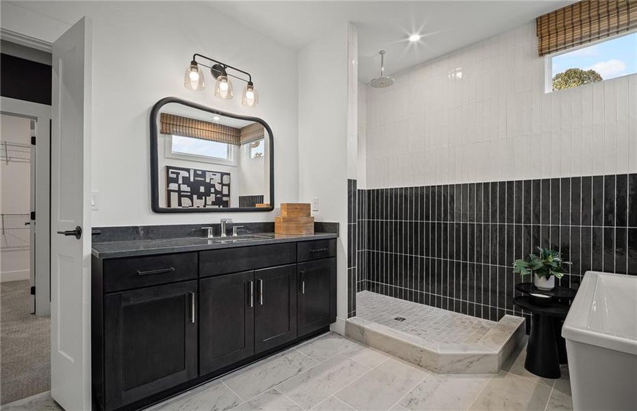 Furnished interior view inside a new home in Sterling Pointe, Cumming (Image 11).