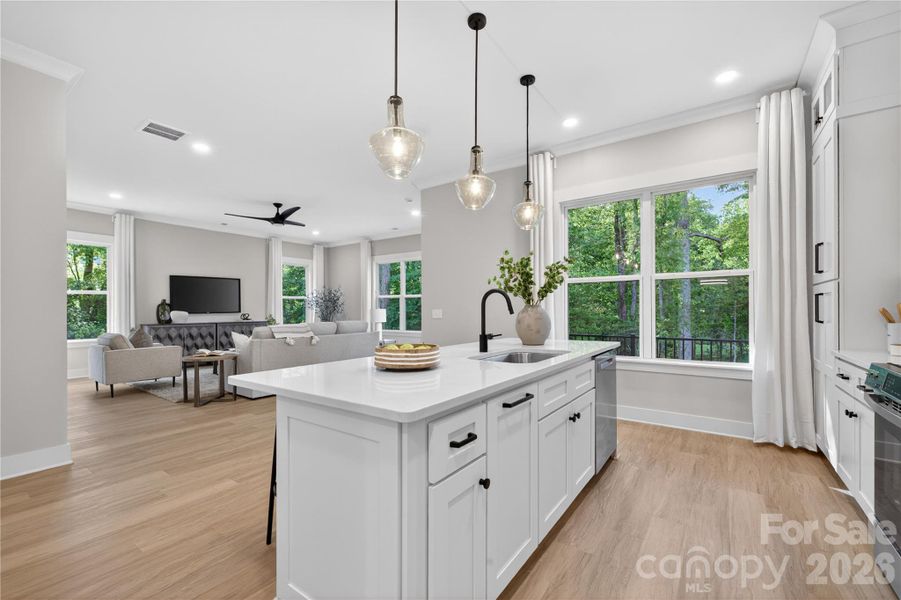 Furnished interior view inside a new home in , Hickory (Image 6).