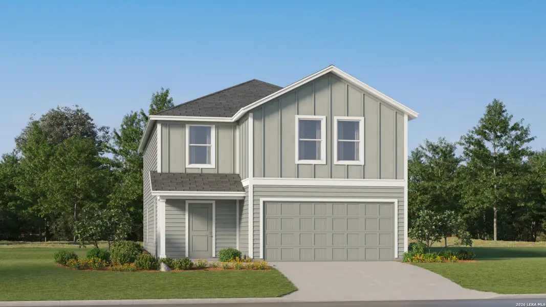 Front exterior of a new home in Grace Valley, Marion, TX, highlighting curb appeal (Image 22). Front exterior of a new home in Grace Valley, Marion, TX, highlighting curb appeal (Image 22).