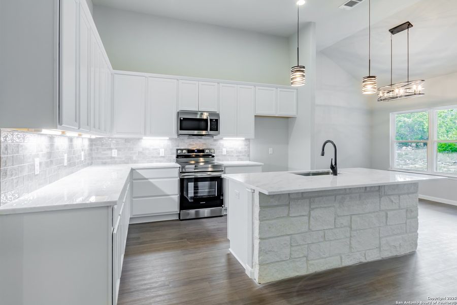 Furnished interior view inside a new home in , Fischer (Image 13). Furnished interior view inside a new home in , Fischer (Image 13).