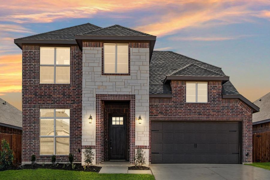 Representative exterior photo of a completed home built from the Concept 2440 by Landsea Homes in Chisholm Hills, Cleburne, TX (Image 30).