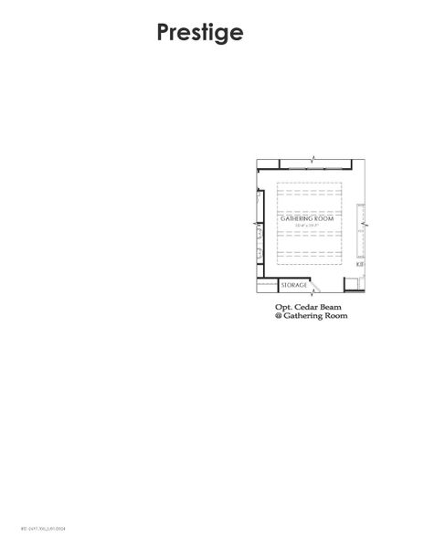 2D floor plan layout for the Prestige by Del Webb in Del Webb Fulshear, Fulshear, TX (Image 4).