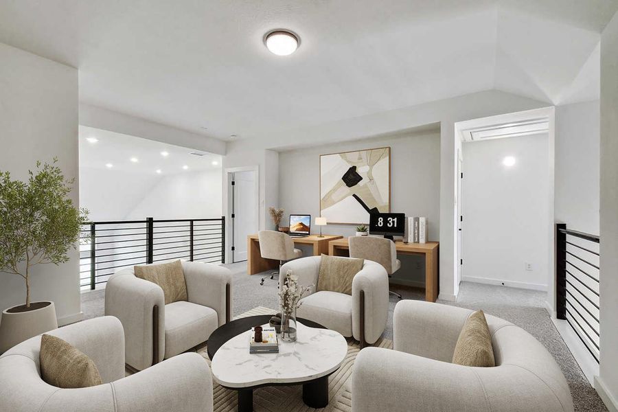 Furnished interior view inside a new home in Crosswinds, Kyle (Image 9).