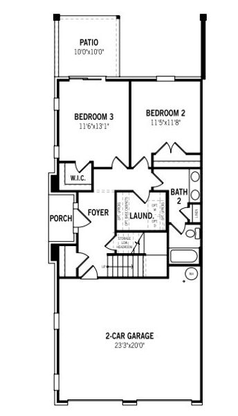 2D floor plan layout for the Duke by Mattamy Homes in The Townes at Wade Ardrey, Charlotte, NC (Image 5). 2D floor plan layout for the Duke by Mattamy Homes in The Townes at Wade Ardrey, Charlotte, NC (Image 5).