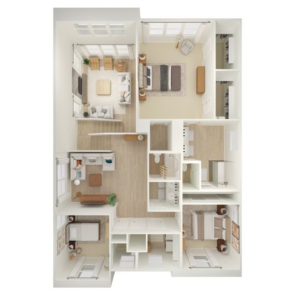 2D floor plan layout for the Oban by K. Hovnanian® Homes in Viviendo, Chandler, AZ (Image 23).