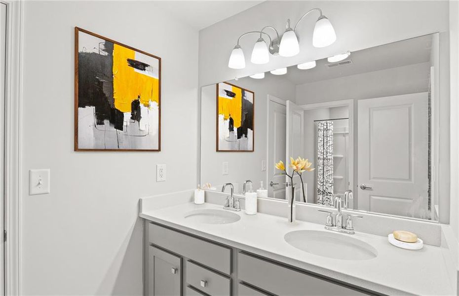 Furnished interior view inside a new home in Haverhill Estates, Dacula (Image 17).