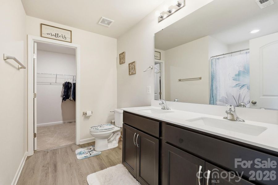 Complete with Double Sinks and Large Closet