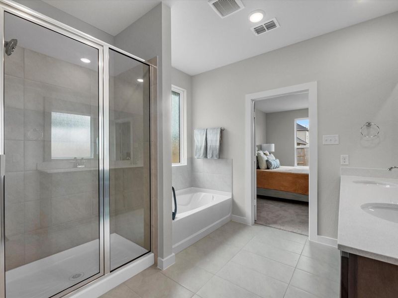 Furnished interior view inside a new home in Mason Woods, Cypress (Image 16).