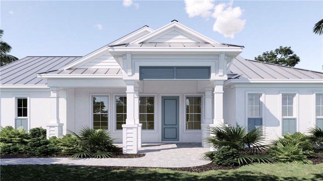 Front exterior of a new home in , Sarasota, FL, highlighting curb appeal (Image 7). Front exterior of a new home in , Sarasota, FL, highlighting curb appeal (Image 7).