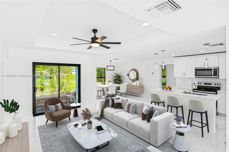 Furnished interior view inside a new home in , Lehigh Acres (Image 10).