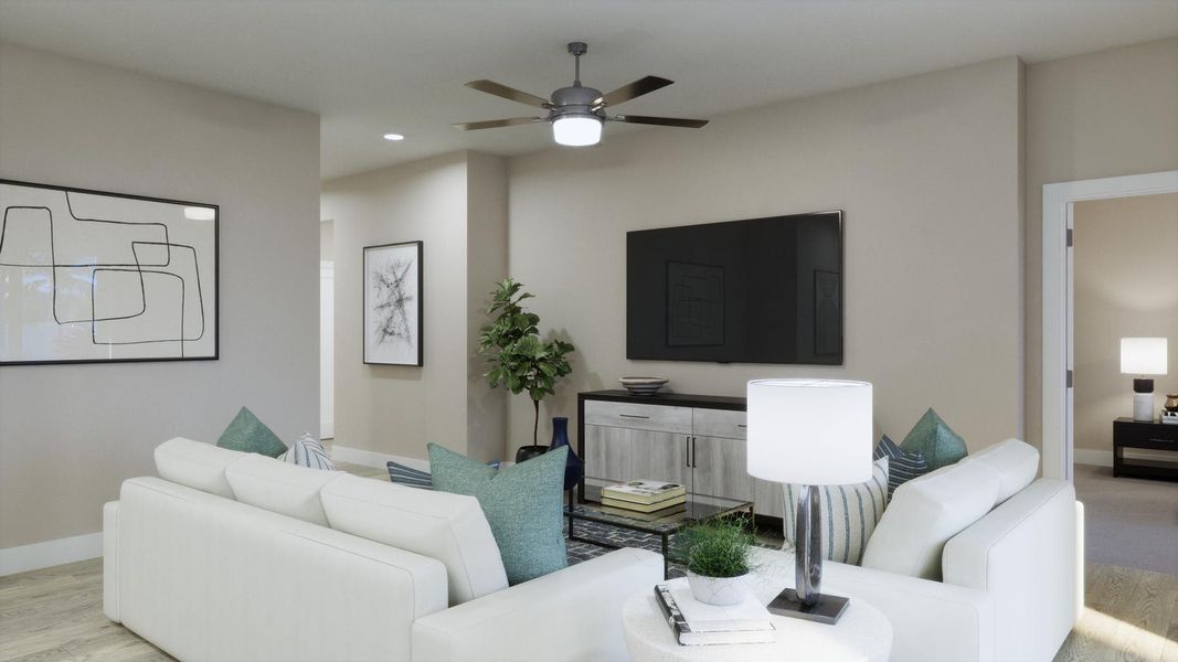 Family Room | Sebring | Trinity Gardens | New Homes in DeLand, FL by Landsea Homes